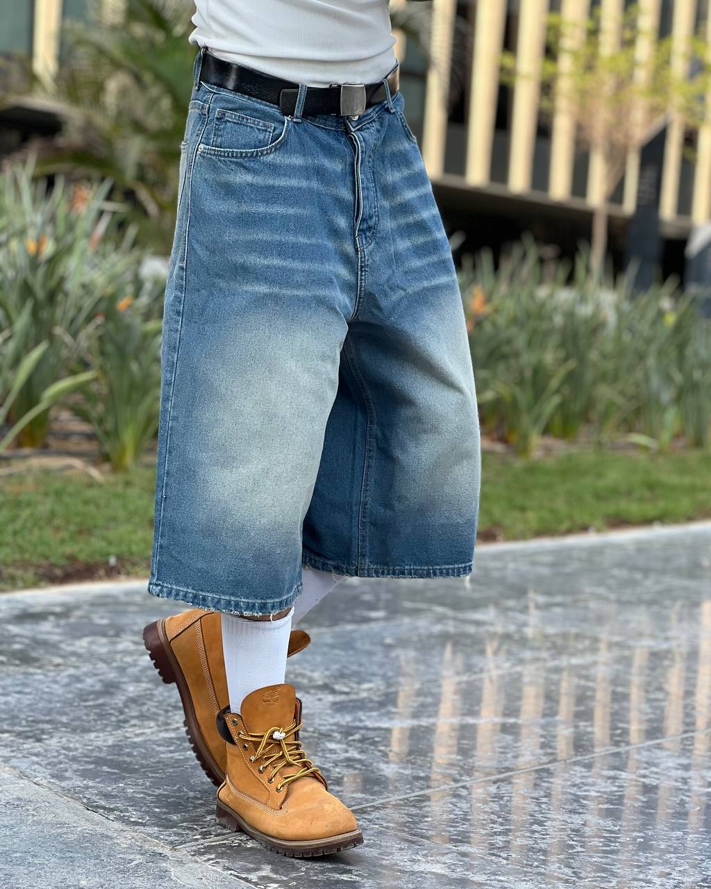 Light wash Jorts