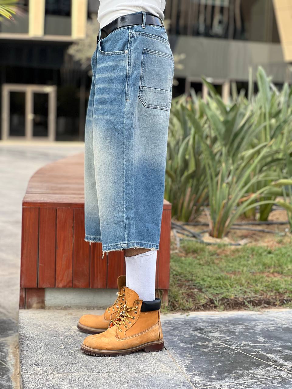 Light wash Jorts