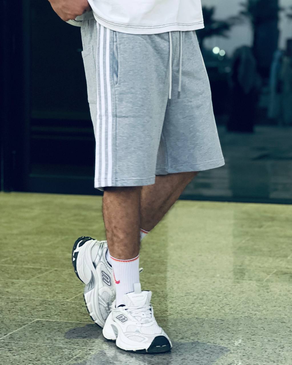 Gray Fleece Shorts