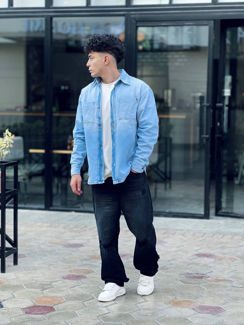 Ice Wash Denim Shirt