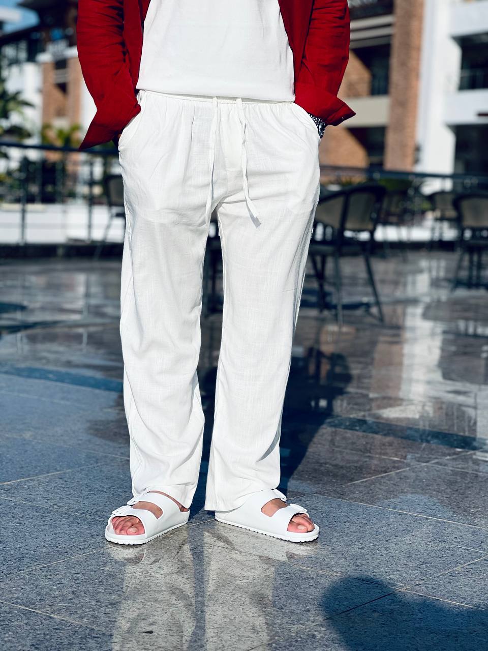 White Linen Pants