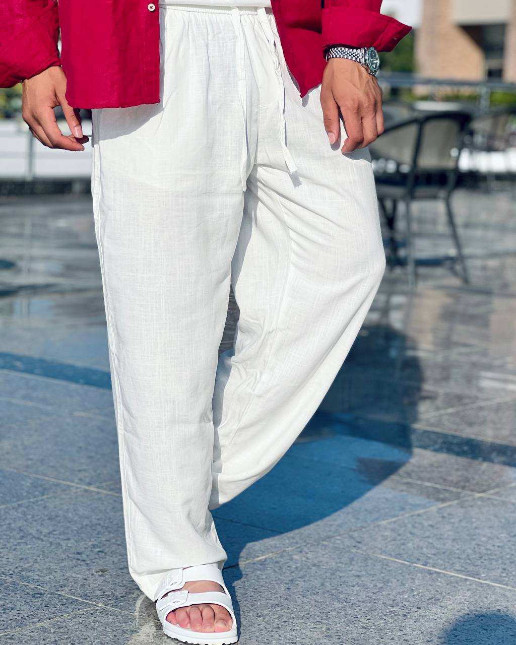 White Linen Pants