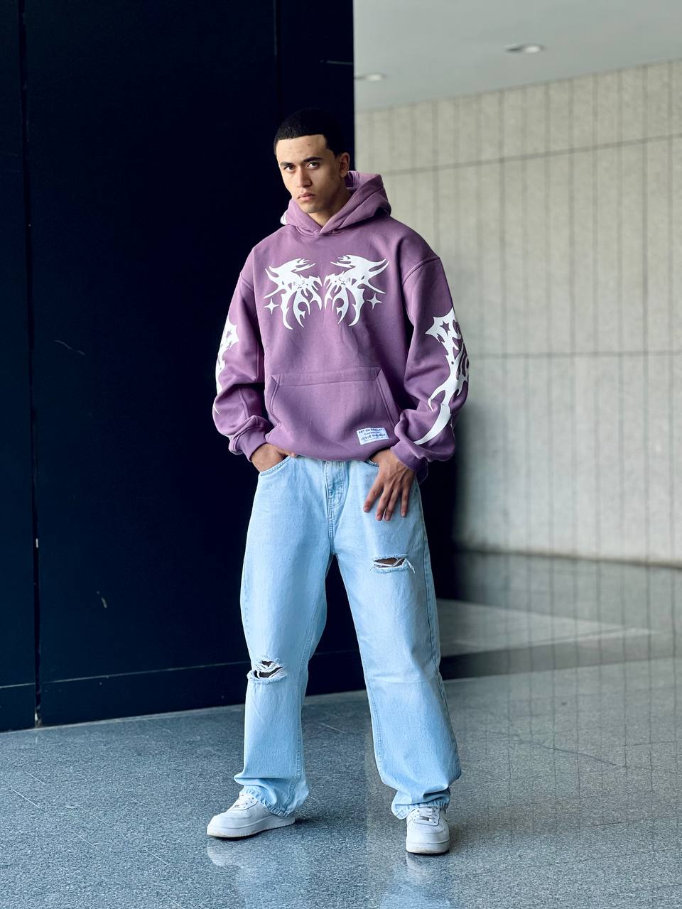 Puff purple hoodie
