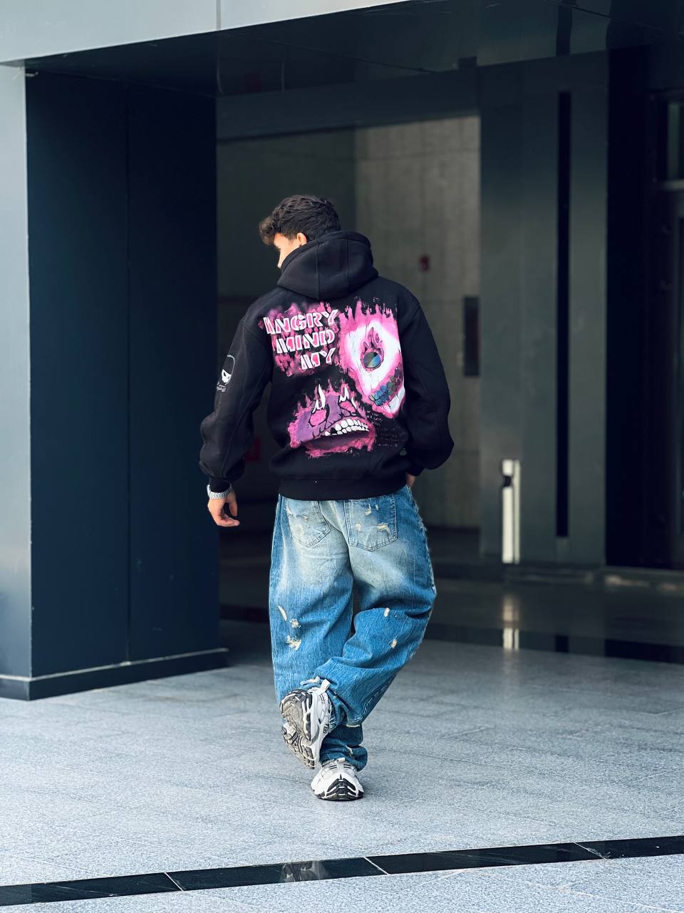 Graffiti oversized hoodie
