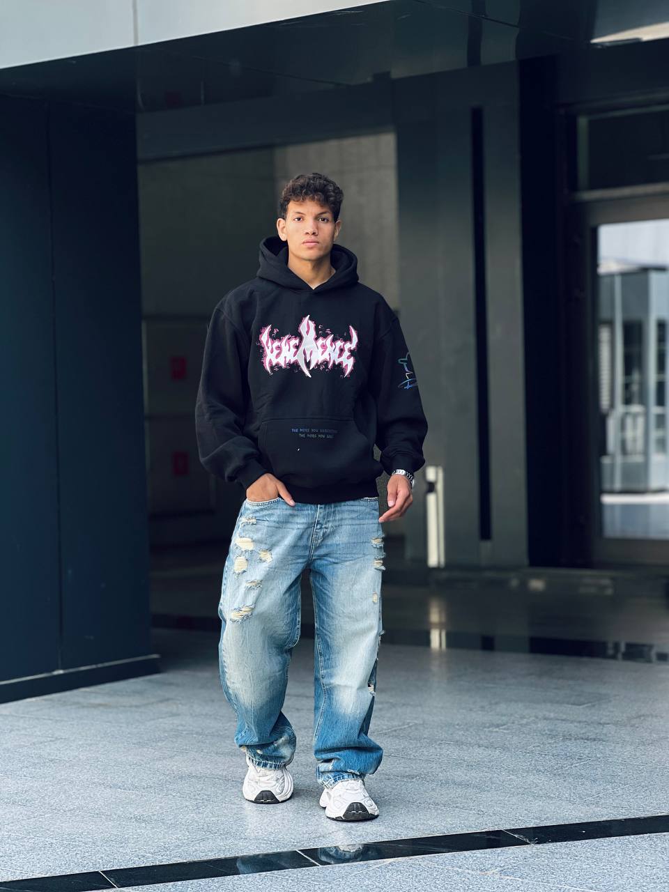 Graffiti oversized hoodie