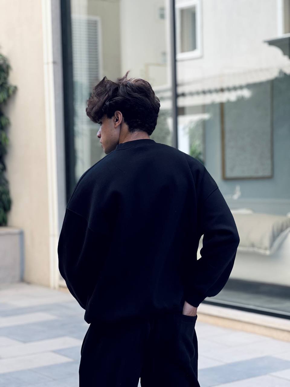 Black crewneck
