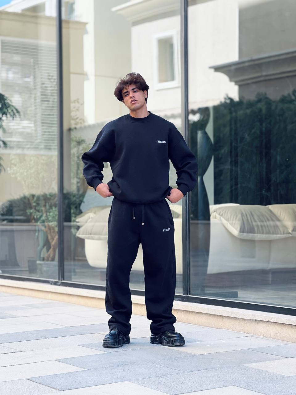 Black crewneck