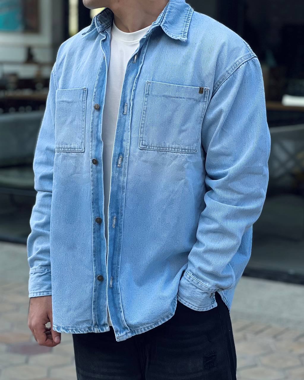 Ice Wash Denim Shirt