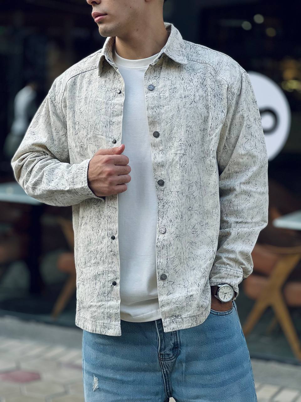 creamy oversized shirt