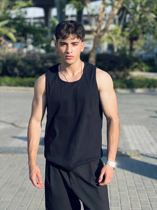 black tank top